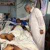 هنية يزور جرحى مستشفى الشفاء بينهم ابنة شقيقه