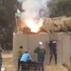 شبان فلسطينيون يدمرون دشمة لقناصة الاحتلال الإسرائيلي 